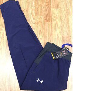 NEW! UNDER ARMOUR NYLON/SPANDEX LIGHTWEIGHT TAPERED PANTS NAVY Sz MEDIUM, M